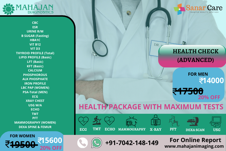Offer by Mahajan Imaging on Advance Health Check up